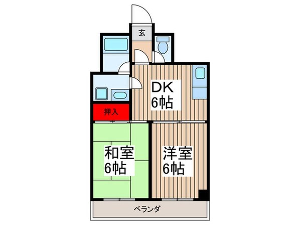 ベルメゾン六月の物件間取画像